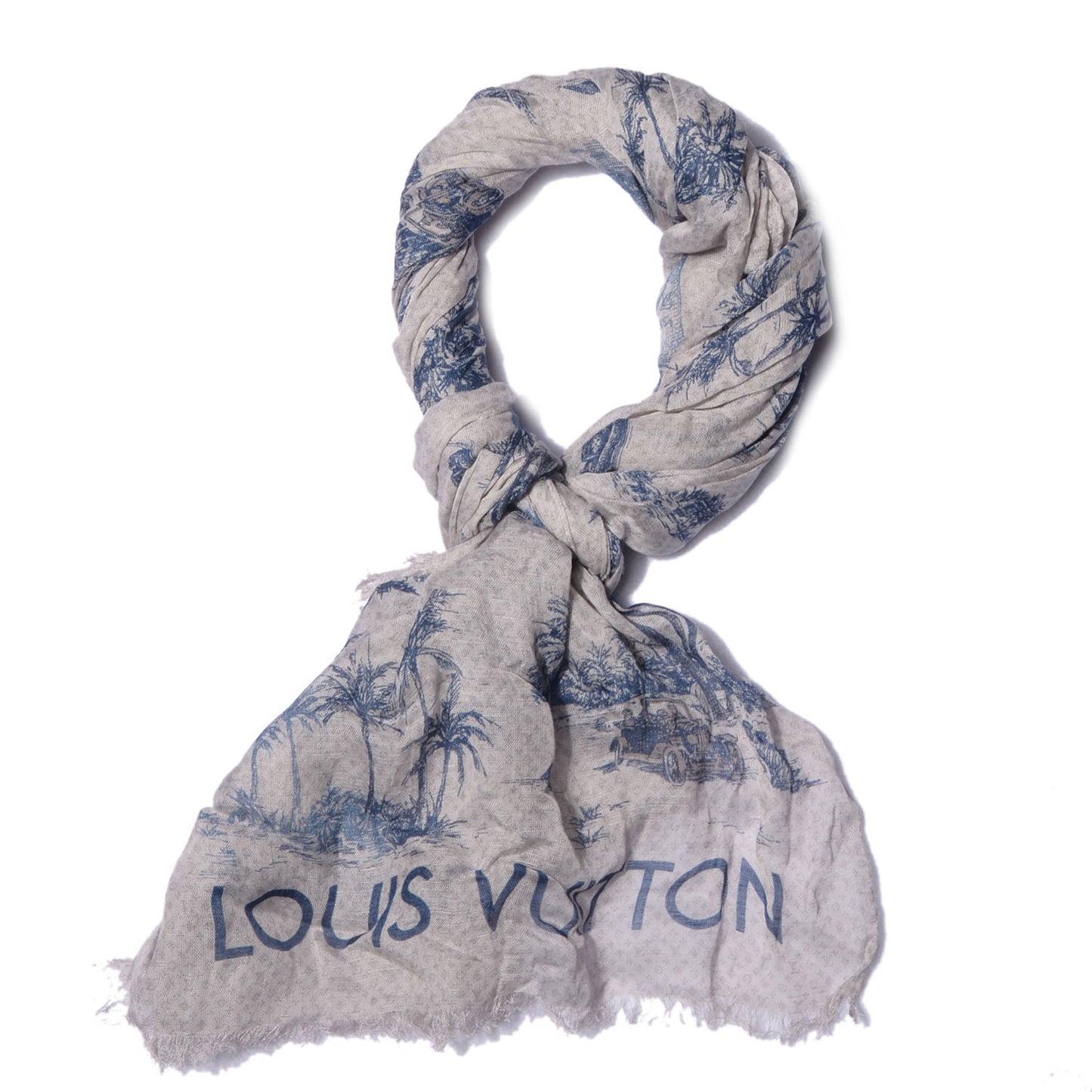 Cotton Linen Toile Etole De Louis Pareo Blue