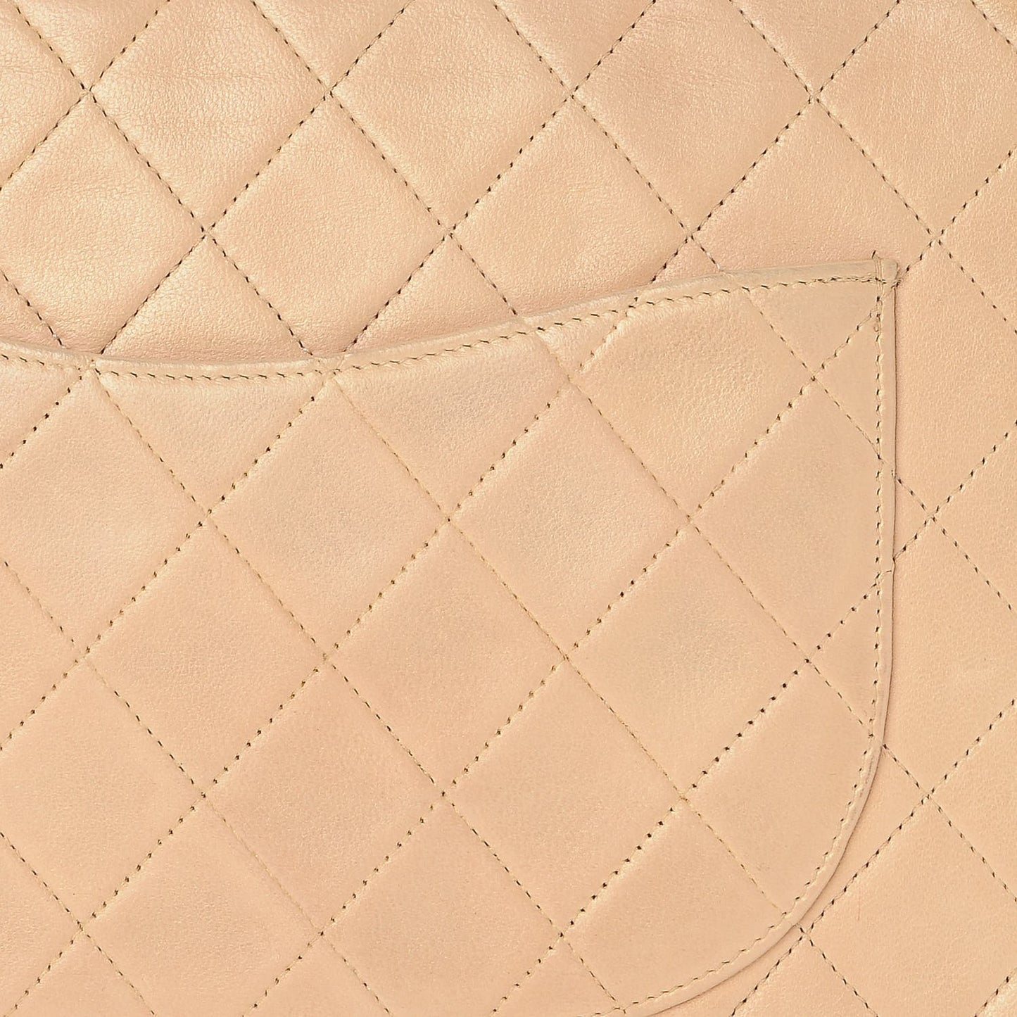 Lambskin Quilted Medium Bijoux Chain Double Flap Beige