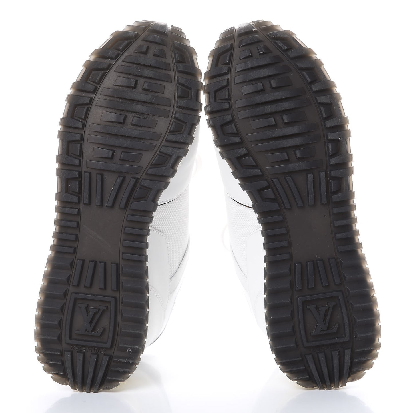 Calfskin Monogram Run Away Sneakers 36 White