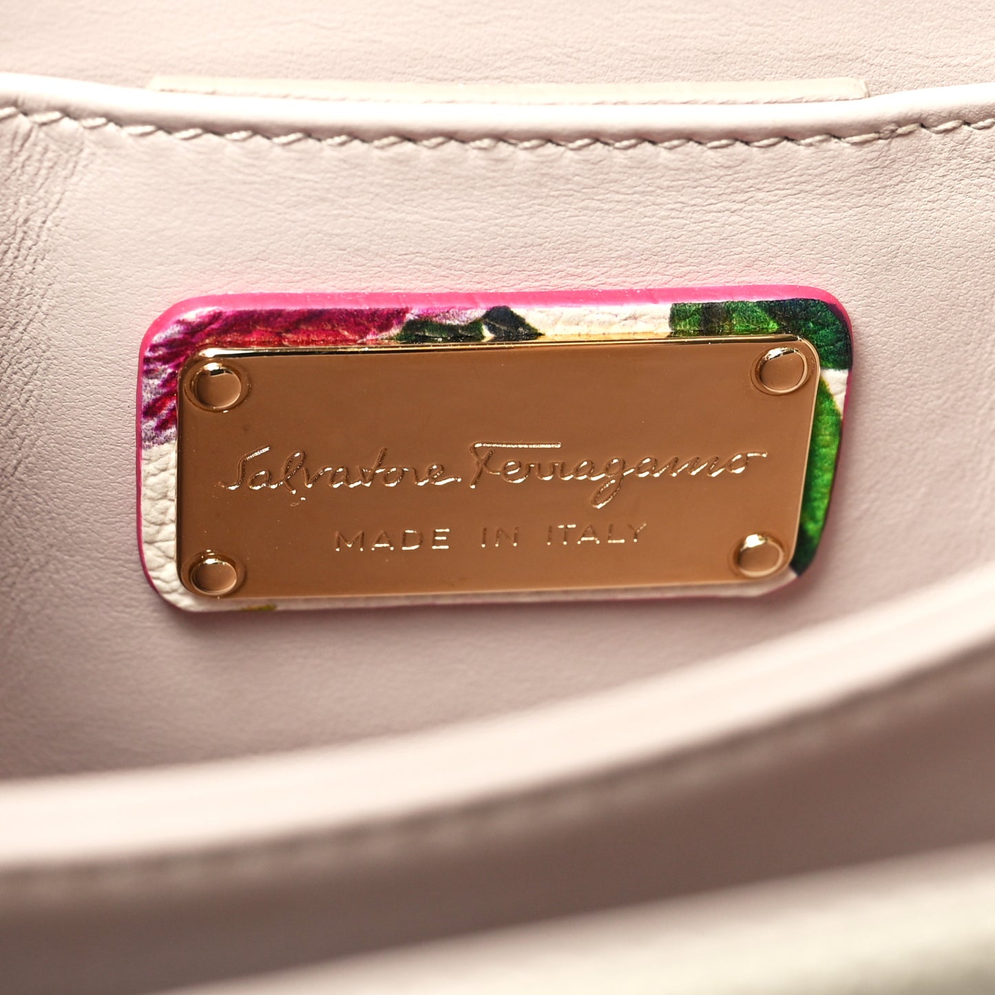 Canvas Calfskin Thalia Crossbody Bag White Multicolor