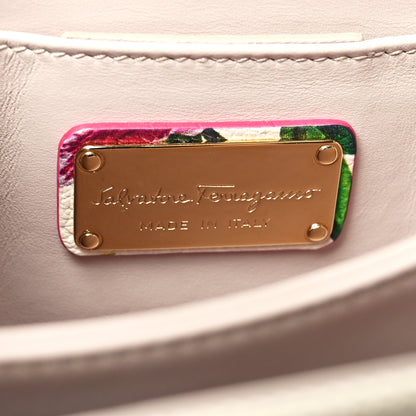 Salvatore Ferragamo Canvas Calfskin Thalia Crossbody Bag White Multicolor 7 of 13