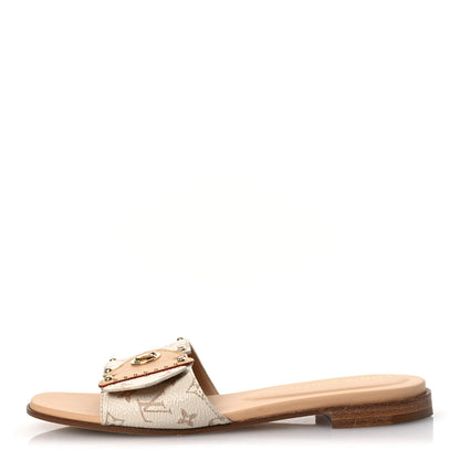 Louis Vuitton Monogram LV Frame Flat Mule 35.5 Dune Beige 1 of 11