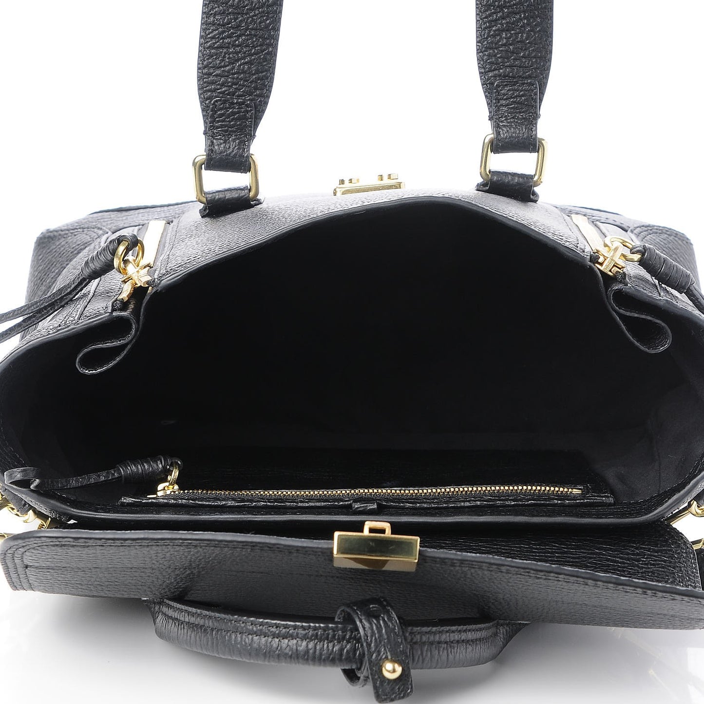 3.1 Textured Calfskin Medium Pashli Satchel Black
