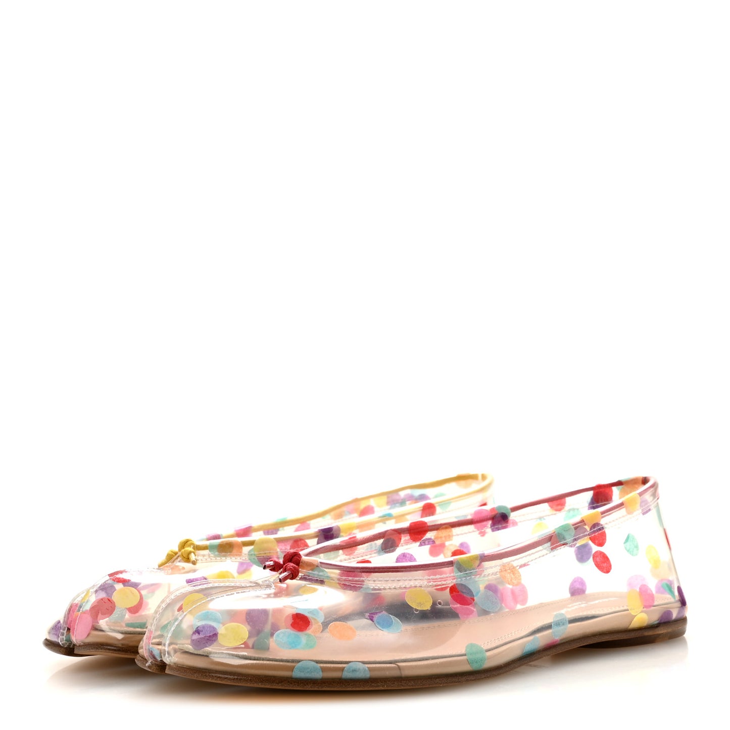 PVC Confetti Printed Tabi Ballerina Flats 37 Multicolor