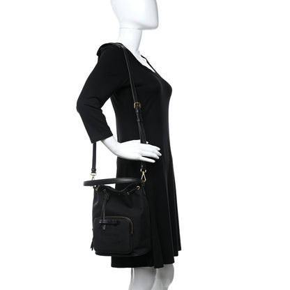 Prada Canvas Drawstring Bucket Black 2 of 11