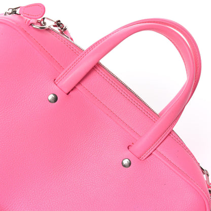 Balenciaga Shiny Day Calfskin XS Triangle Duffle Acid Pink Black 12 of 14