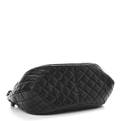 Chanel Lambskin Patent Classic Twist Crescent Flap Bag Black 4 of 12