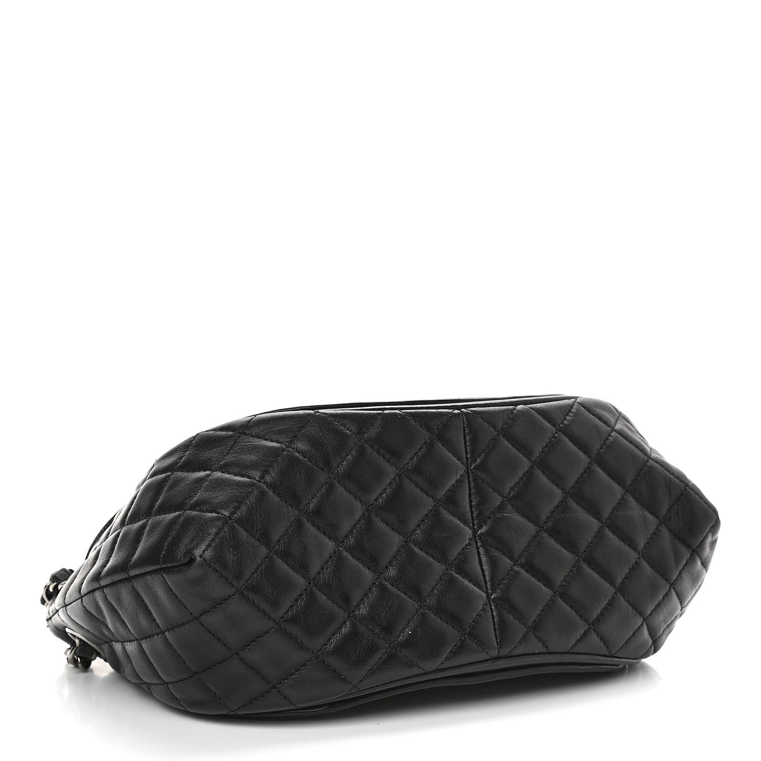 Chanel Lambskin Patent Classic Twist Crescent Flap Bag Black 4 of 12