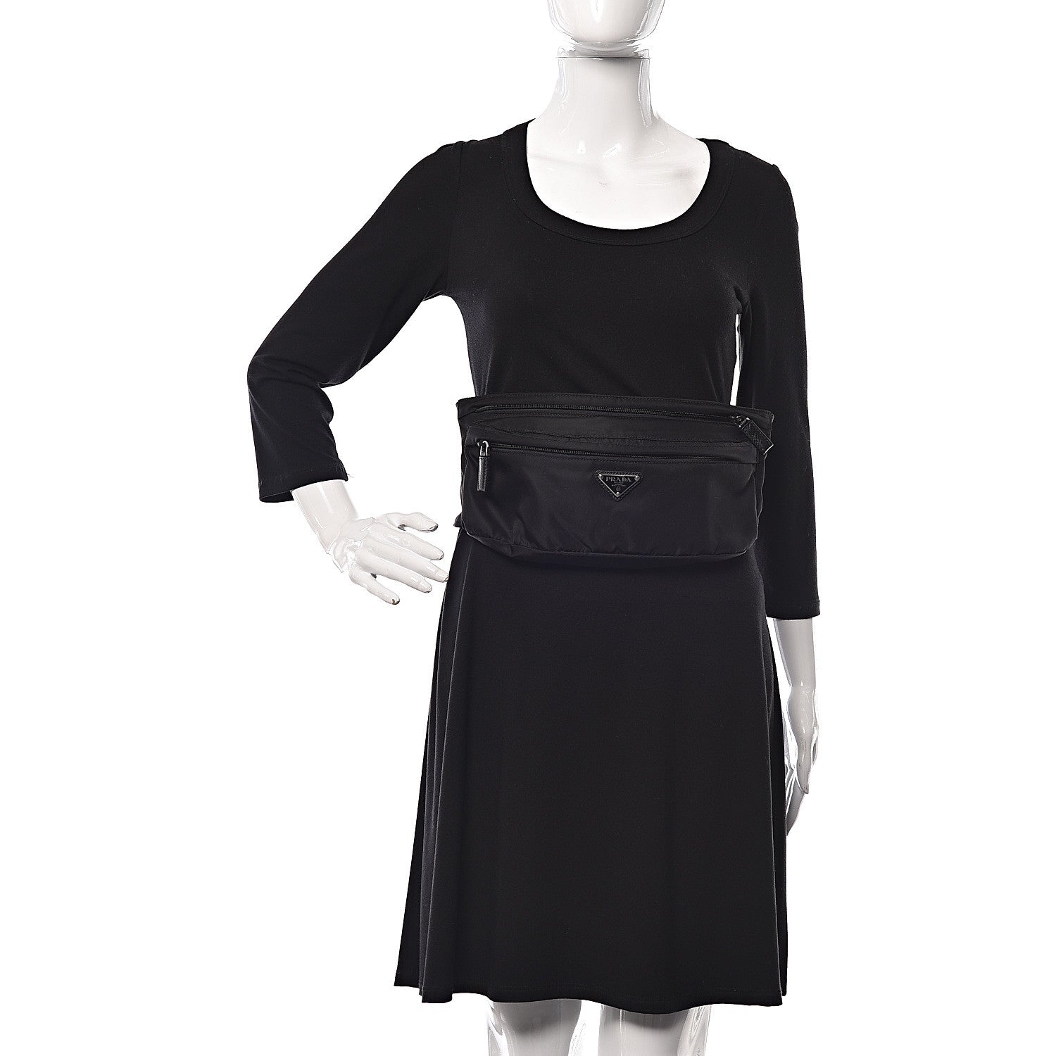 Prada Tessuto Nylon Montagna Belt Bag Black 2 of 11