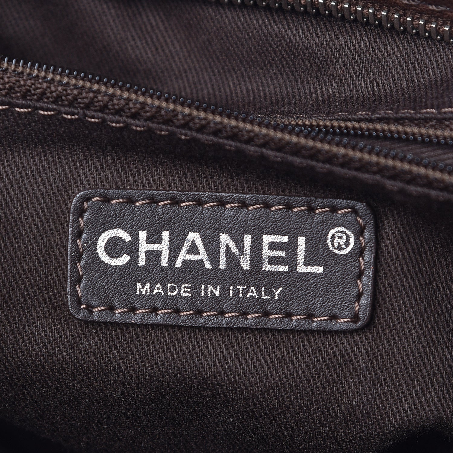 Chanel Calfskin Stitched Outdoor Ligne Bowler Brown 6 of 14