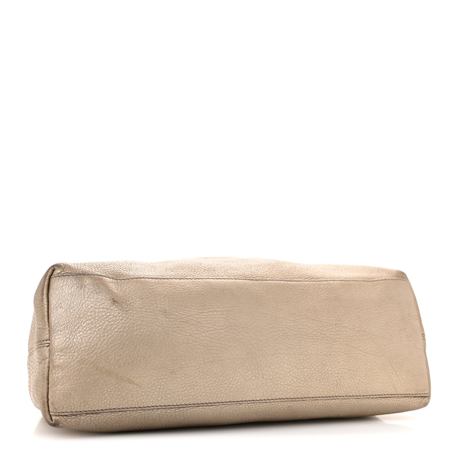 Gucci Metallic Pebbled Calfskin Medium Soho Chain Shoulder Bag Golden Beige 4 of 15