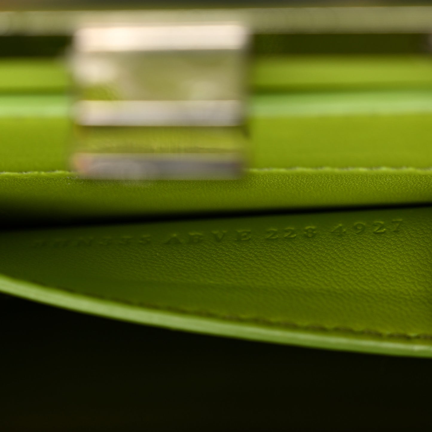 Shiny Nappa Petite Peekaboo I SEE U Satchel Wasabi