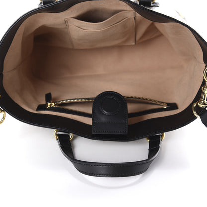 Gucci Soft GG Supreme Monogram Bees Small Crossbody Tote Beige Oro Black 5 of 10