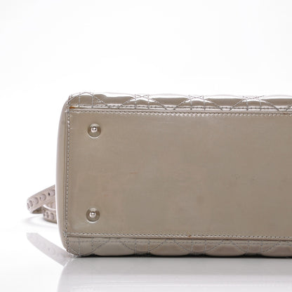 Christian Dior Patent Cannage Medium Lady Dior Grey 10 of 10