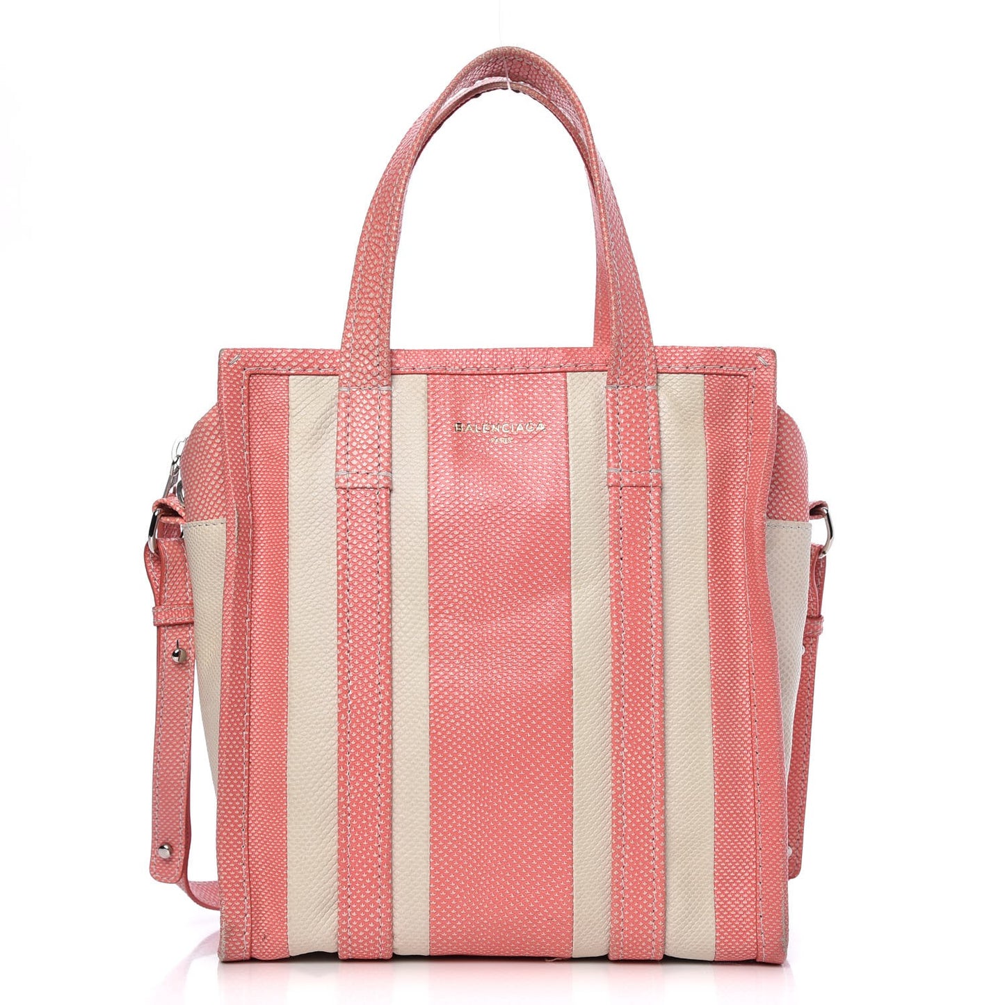 Agneau XS Bazar Shopper Tote Pink White