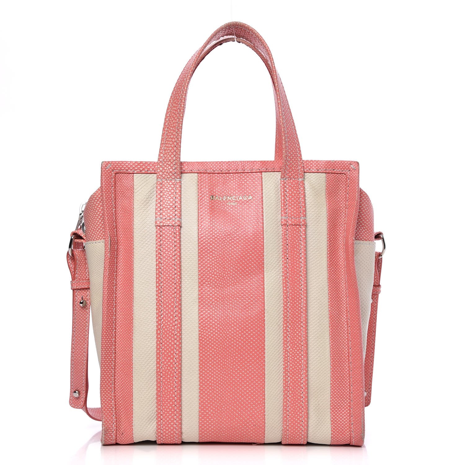 Balenciaga Agneau XS Bazar Shopper Tote Pink White 1 of 16