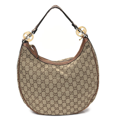 Gucci Monogram Medium GG Twins Hobo Bronze 1 of 14