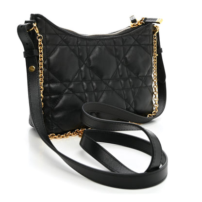 Christian Dior Calfskin Macrocannage Miss Caro Diorling Mini Bag with Chain Black 2 of 10