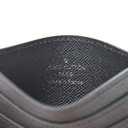 Louis Vuitton Taiga Double Card Holder Black 6 of 8