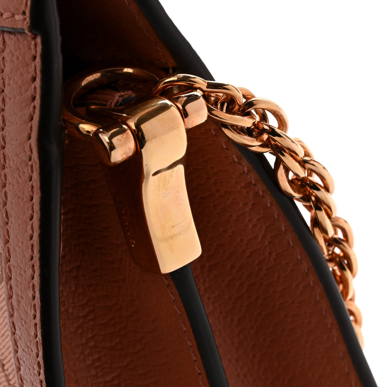 Gucci Monogram Textured Dollar Calfskin Small Ophidia Chain Shoulder Bag Cloche Rose Pink 10 of 10