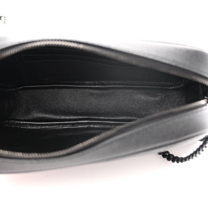 Saint Laurent Grain De Poudre Matelasse Monochrome Monogram Mini Lou Camera Bag Black 5 of 11