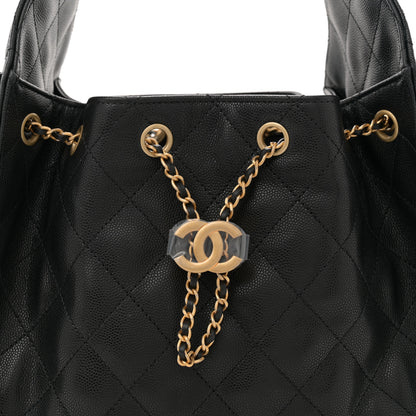 Chanel Caviar Quilted Small Chanel 25 Handbag Black 8 of 11