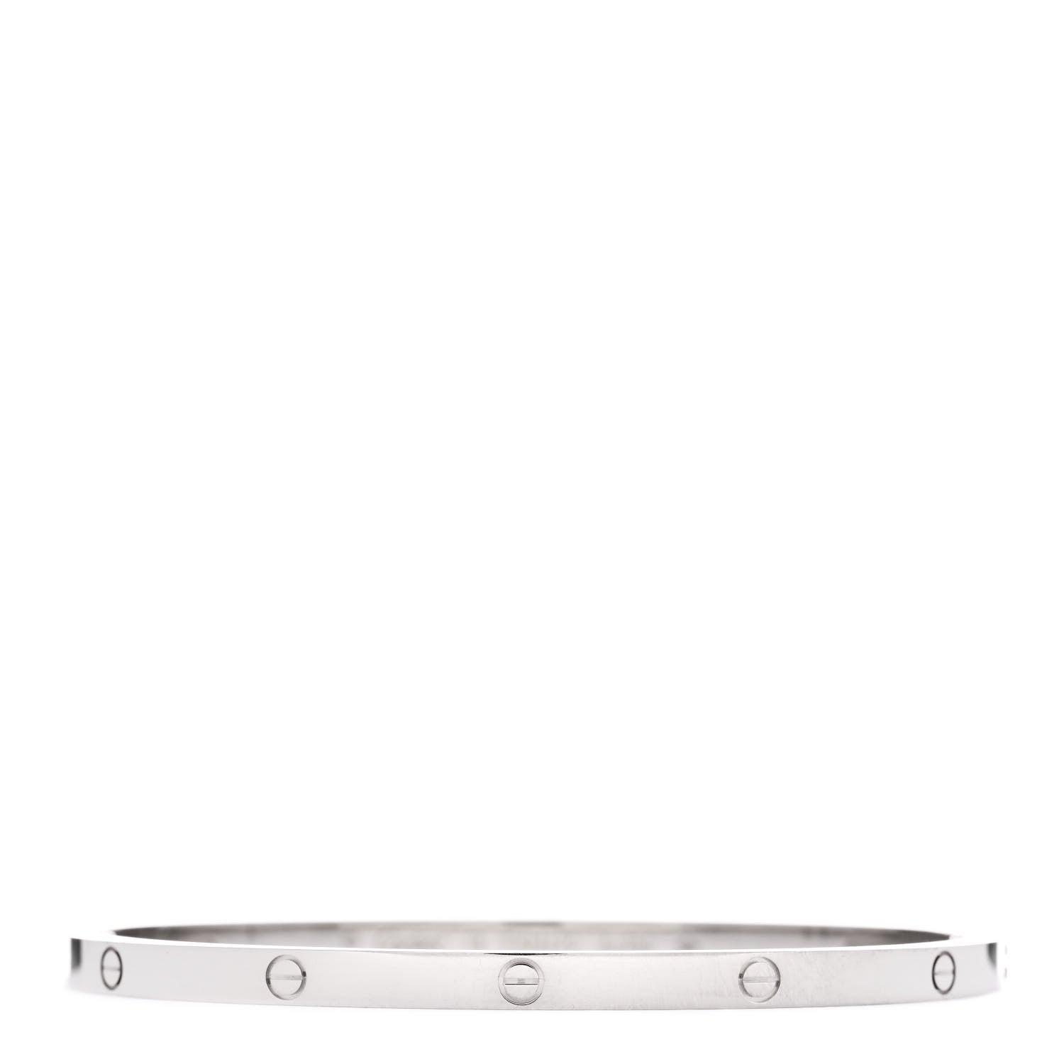 Cartier 18K White Gold Small LOVE Bracelet 18 1 of 5