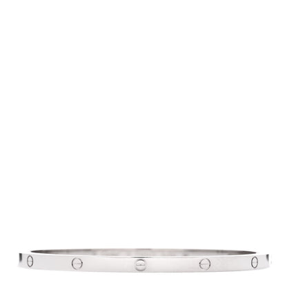 Cartier 18K White Gold Small LOVE Bracelet 18 1 of 5