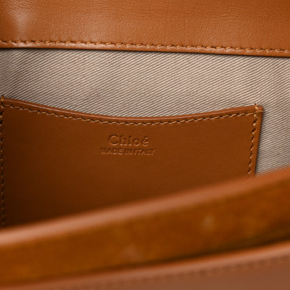 Chloe Calfskin Suede Large Tess Bag Autumnal Brown 6 of 14