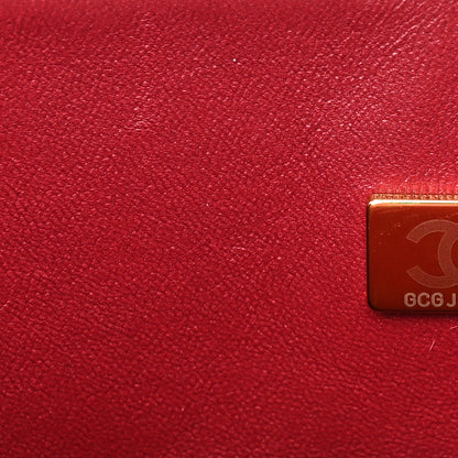 Chanel Lambskin Quilted Medium Double Flap Burgundy 7 of 10