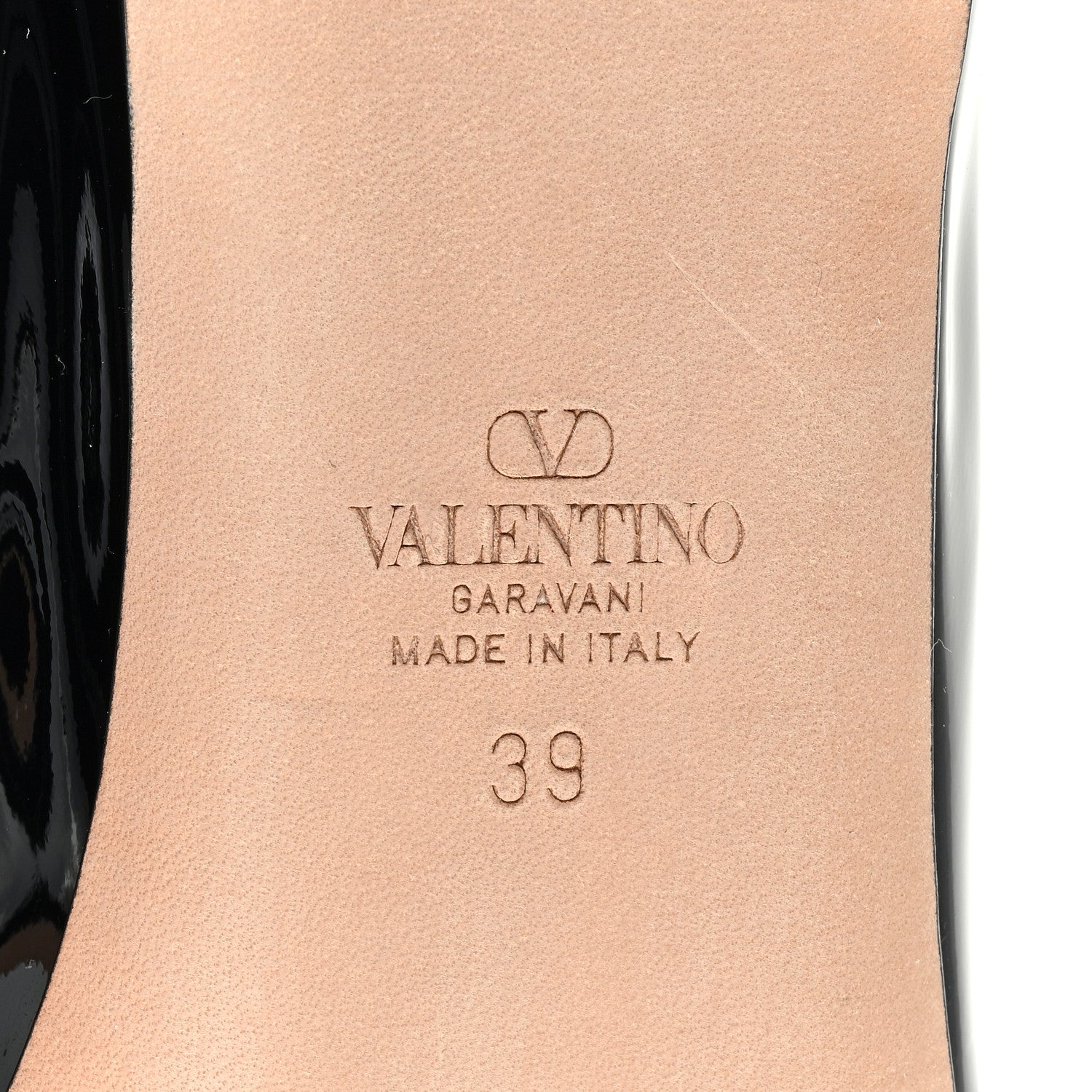 Valentino Garavani Patent Nappa Rockstud Ballerina Flats 39 Black 6 of 8