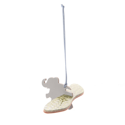 Hermes Crocodile Epsom Tadelakt Petit H Flying Elephant Ornament Charm 8 of 12