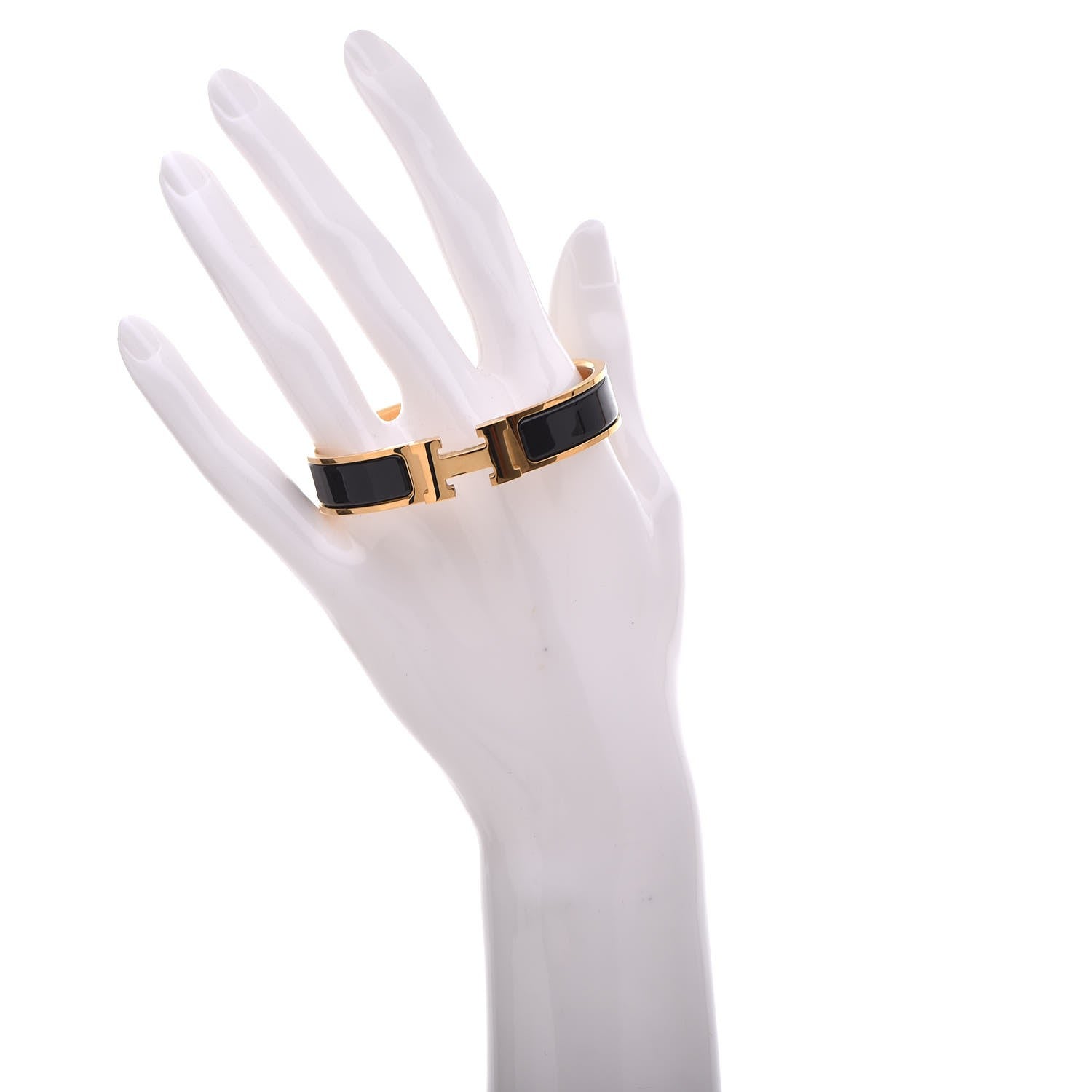Hermes Enamel Narrow Clic Clac H Bracelet PM Black 2 of 6