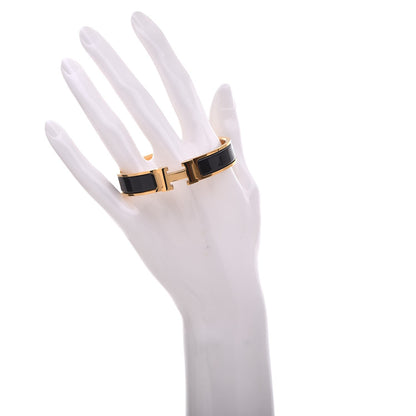 Hermes Enamel Narrow Clic Clac H Bracelet PM Black 2 of 6