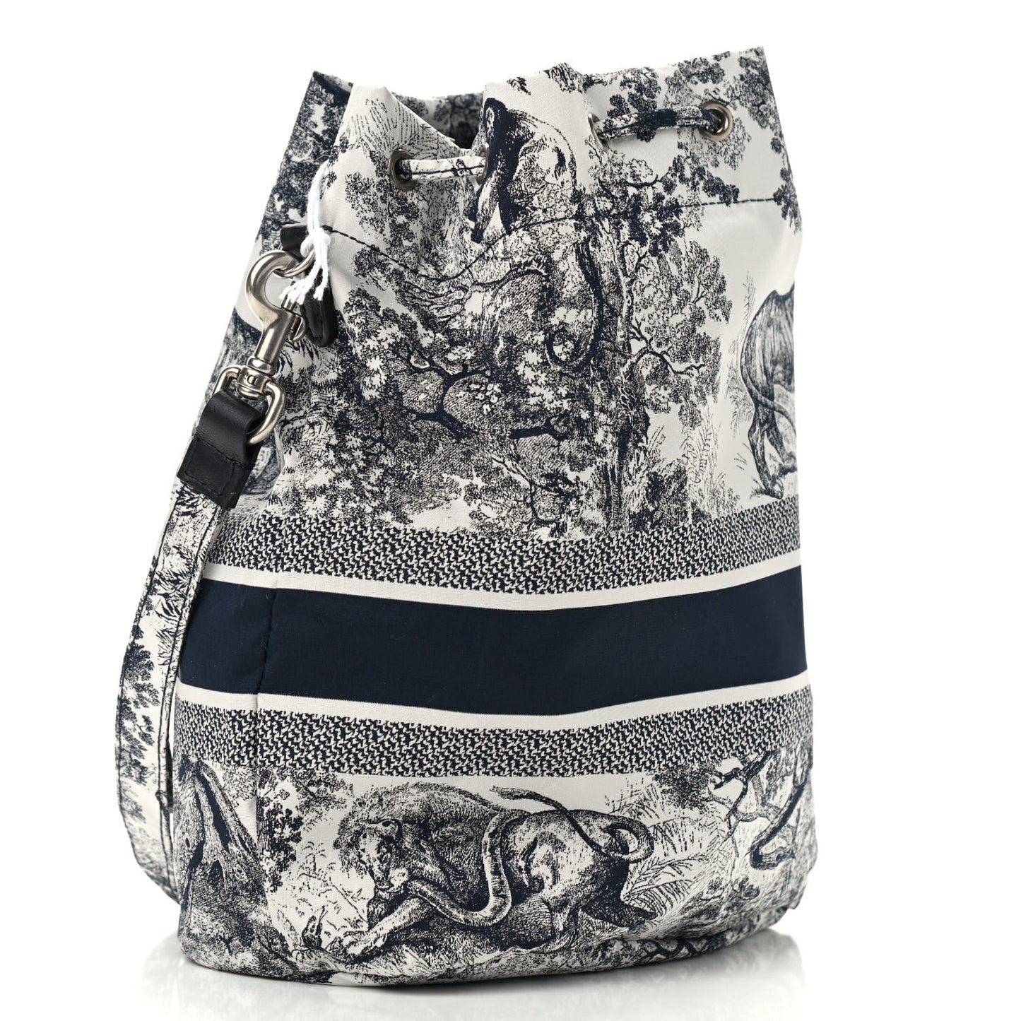 Technical Fabric Embroidered Toile De Jouy Sauvage DiorTravel Pouch Blue
