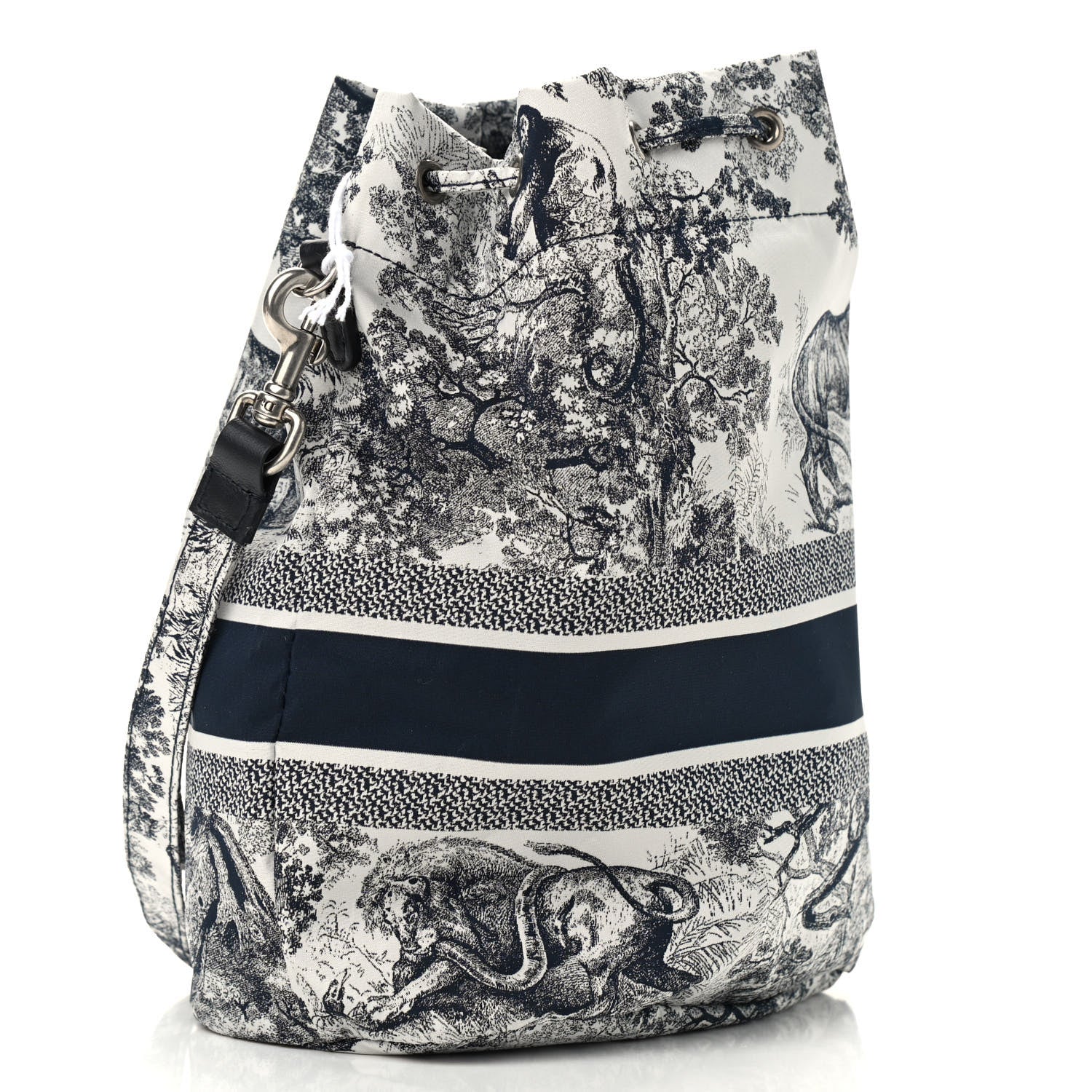 Christian Dior Technical Fabric Embroidered Toile De Jouy Sauvage DiorTravel Pouch Blue 2 of 8