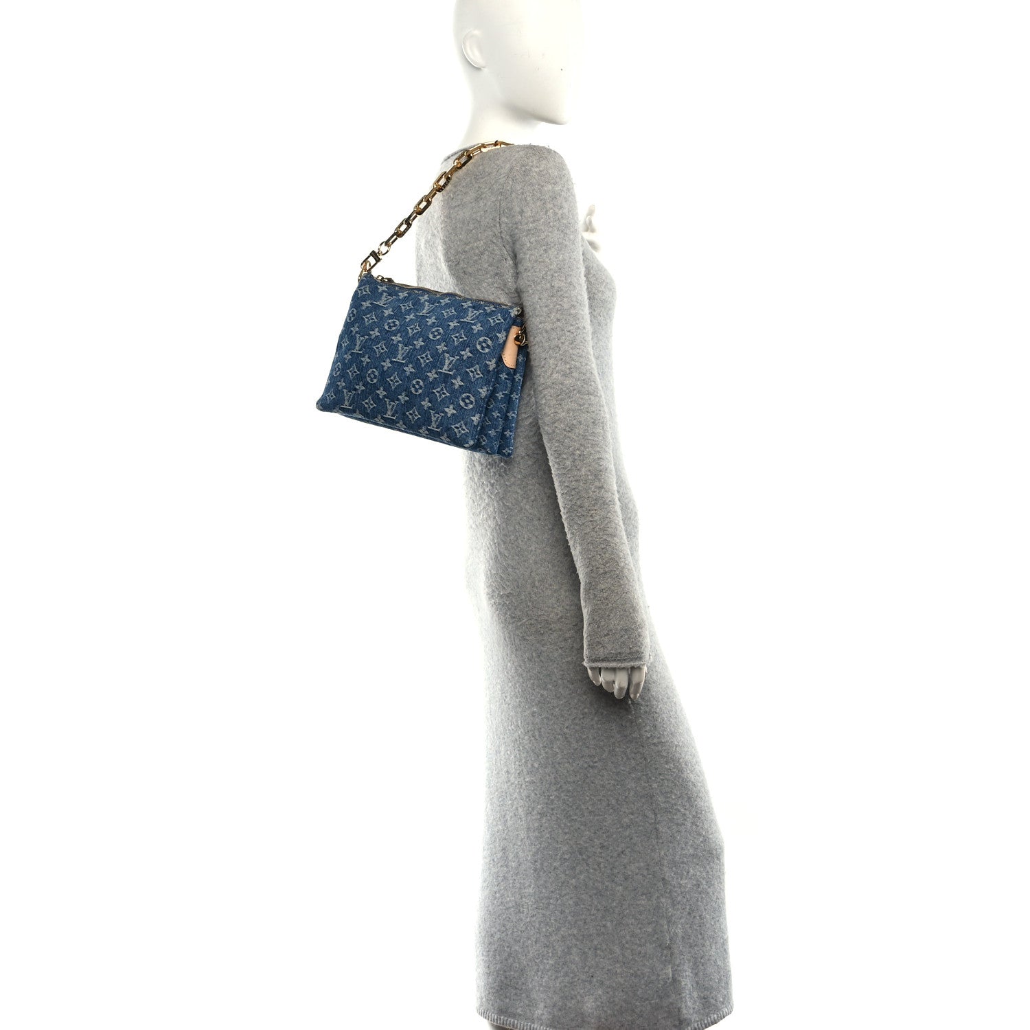 Louis Vuitton Monogram Denim Coussin PM Blue 2 of 12