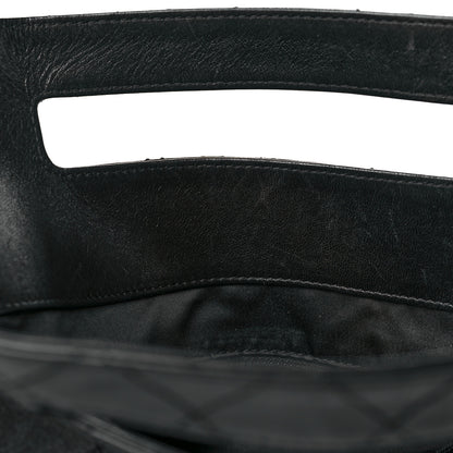 Chanel Calfskin Stitched CC Flap Clutch Black 12 of 15