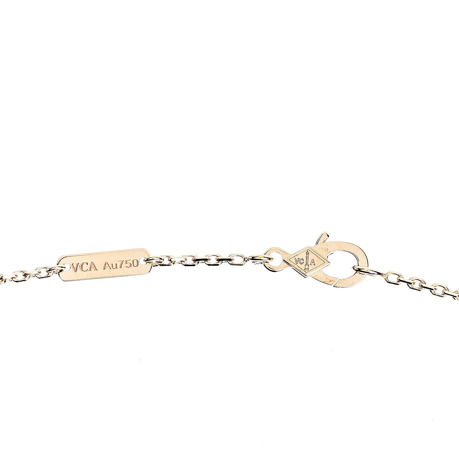 Van Cleef & Arpels 18K Yellow Gold Diamond Perlee Pendant Necklace 4 of 6