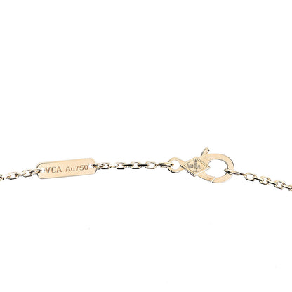 Van Cleef & Arpels 18K Yellow Gold Diamond Perlee Pendant Necklace 4 of 6
