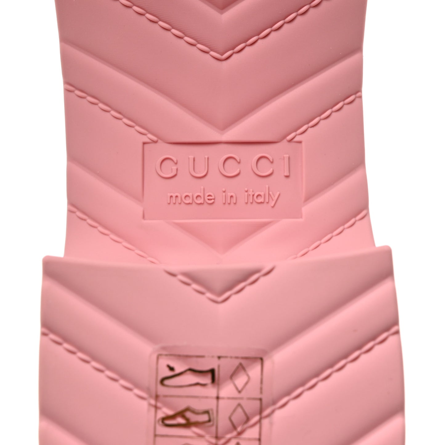 Rubber Gucci Logo Womens Platform 20/60mm Slide Sandals 36 Wild Rose