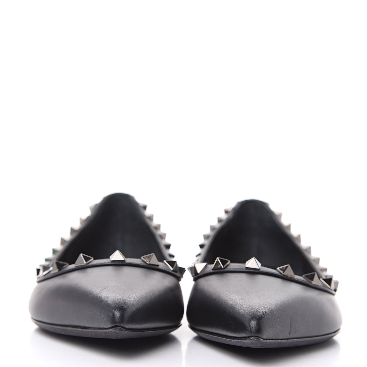 Nappa Rockstud Ballerina Flats 38.5 Black