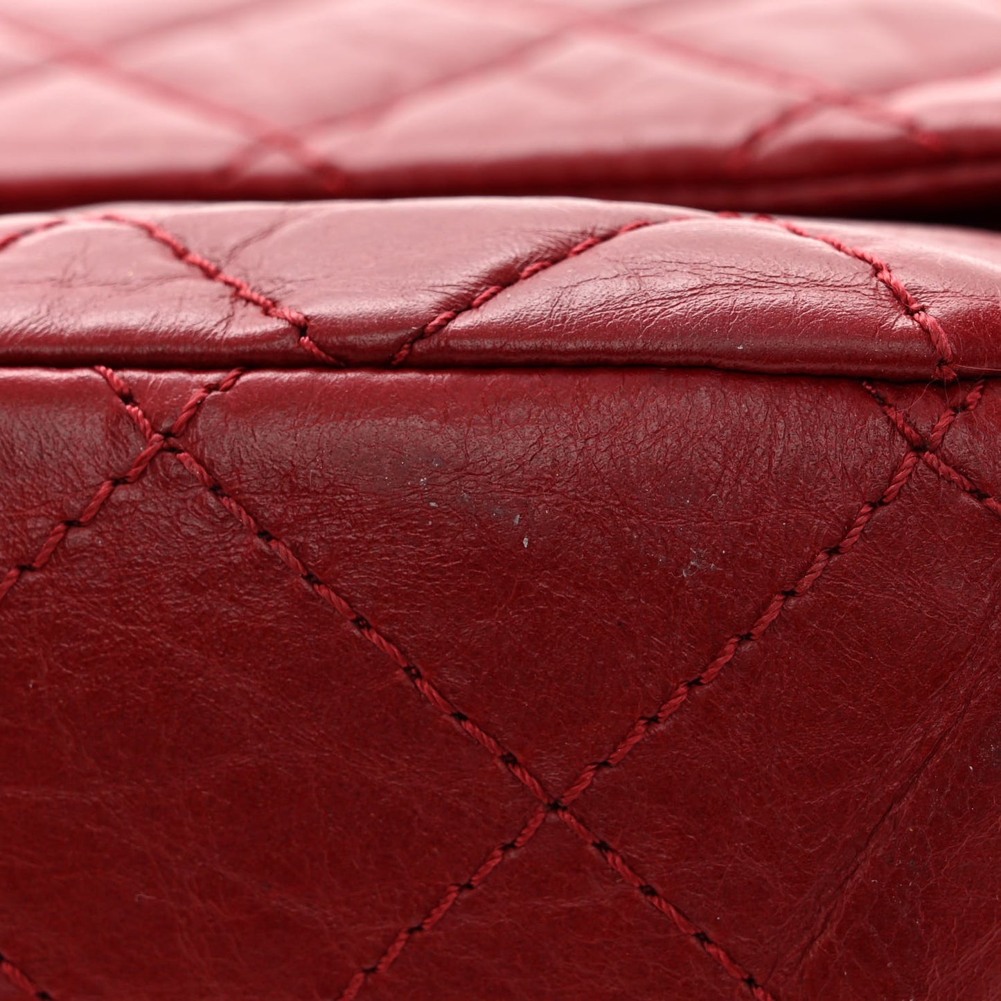 Aged Calfskin Quilted 2.55 Reissue 227 Flap Red