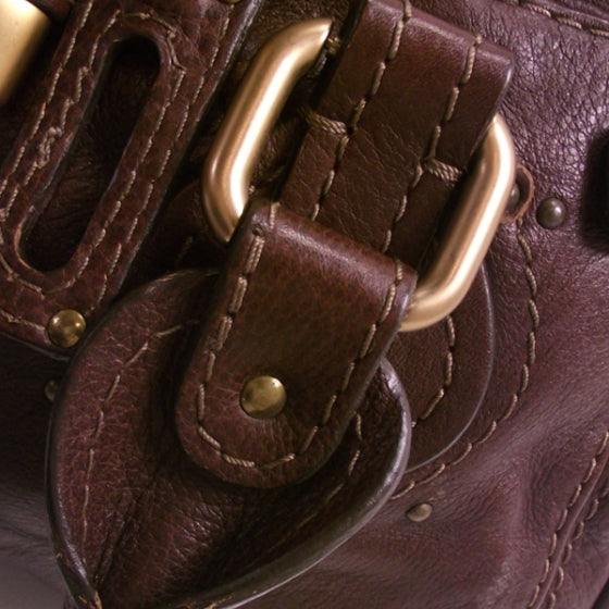 Leather Paddington Grenat