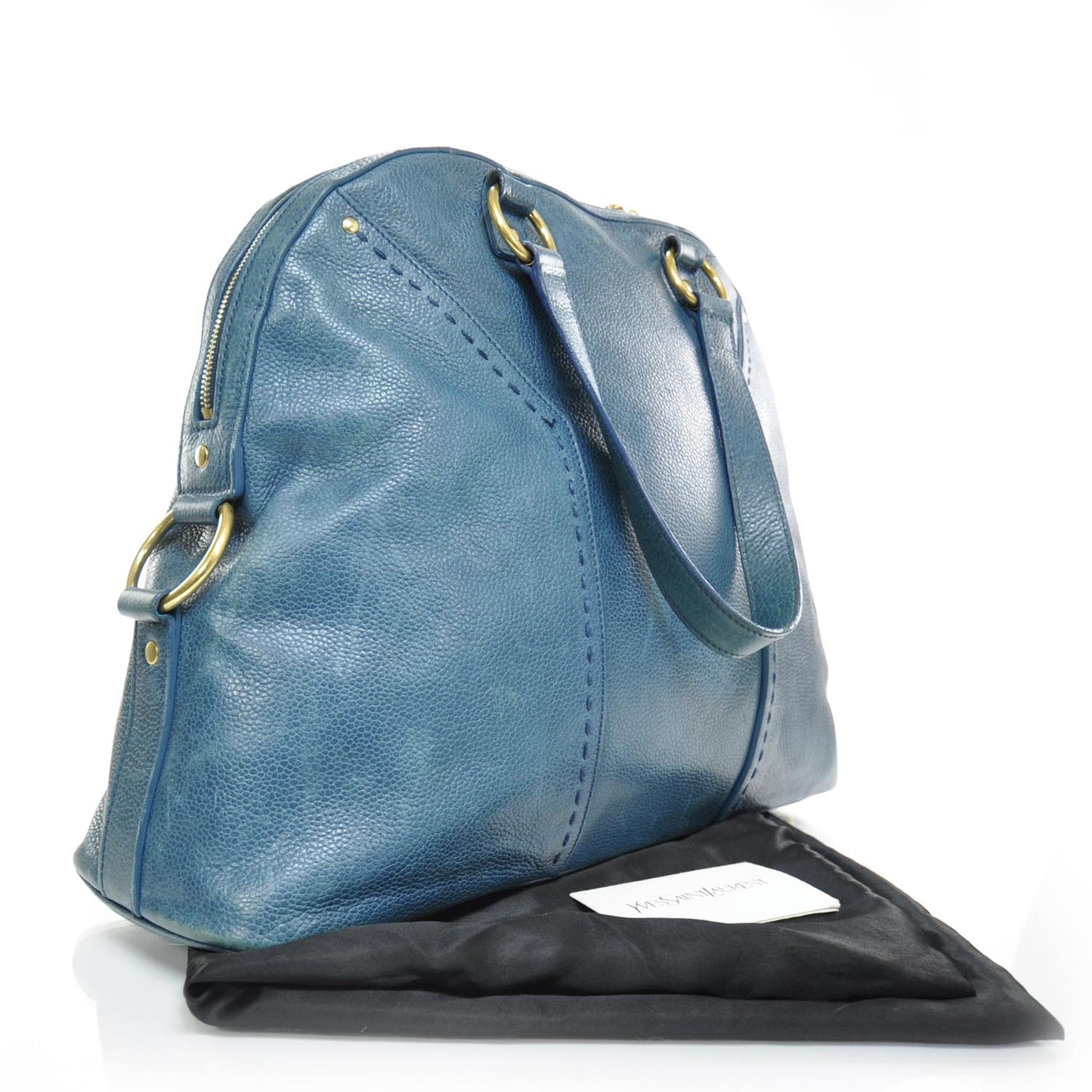 Leather Oversized Muse Turquoise