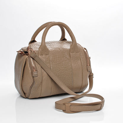 Alexander Wang Pebbled Lambskin Rockie Latte Rose Gold Hardware 10 of 16