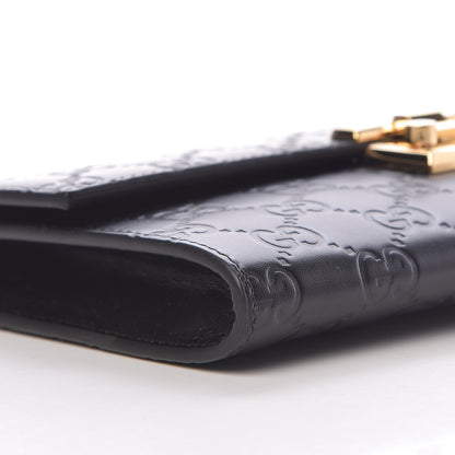 Gucci Guccissima Padlock Clutch Black 9 of 10