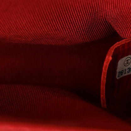 Chanel Calfskin Quilted Medium Triple Flap Red 9 of 17