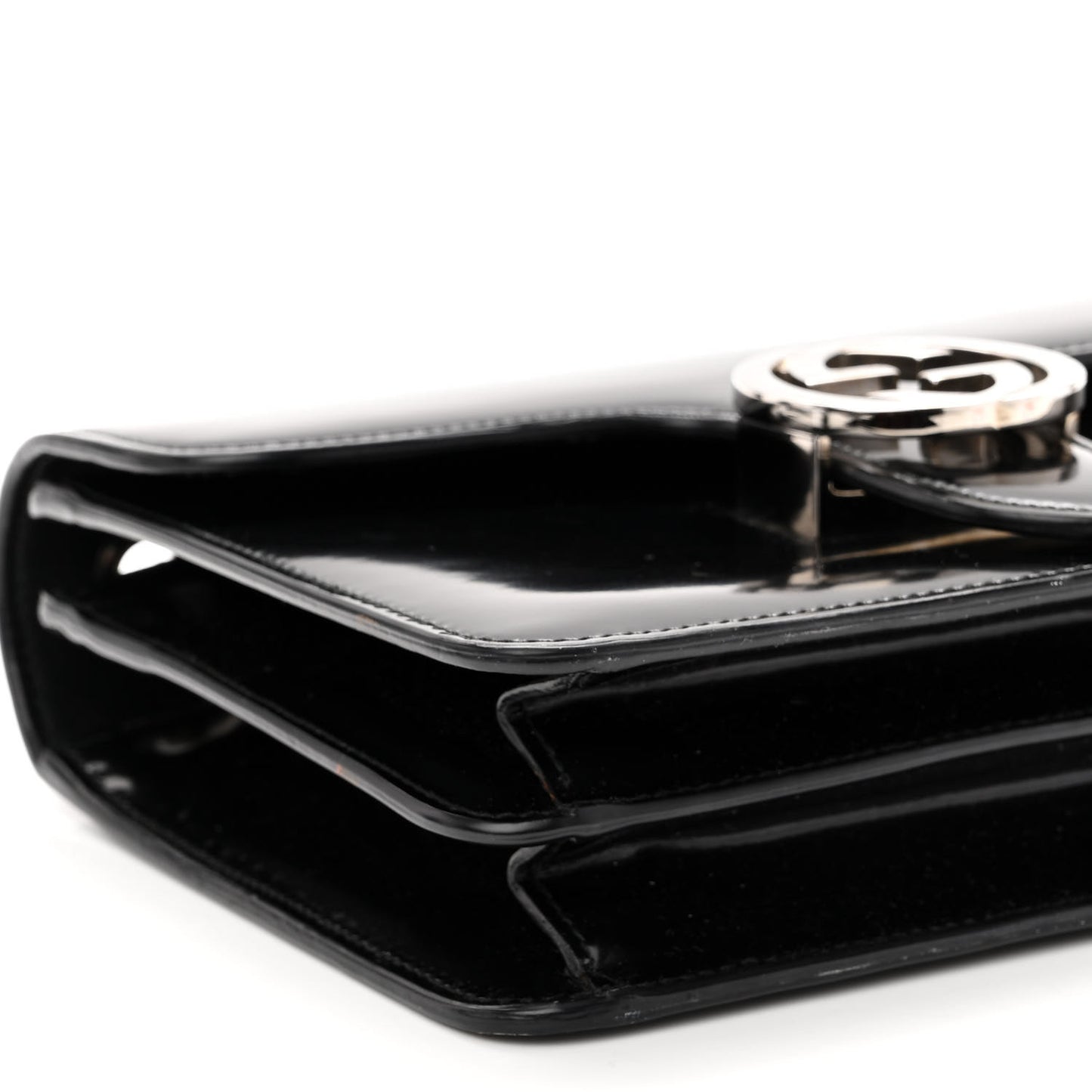 Shade Lux Calfskin Small Interlocking G Shoulder Bag Black
