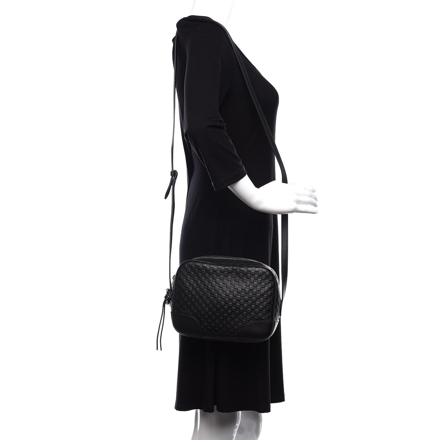 Microguccissima Mini Bree Messenger Bag Black